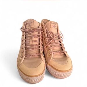 adidas Women's Rose Gold High-Top Sneakers